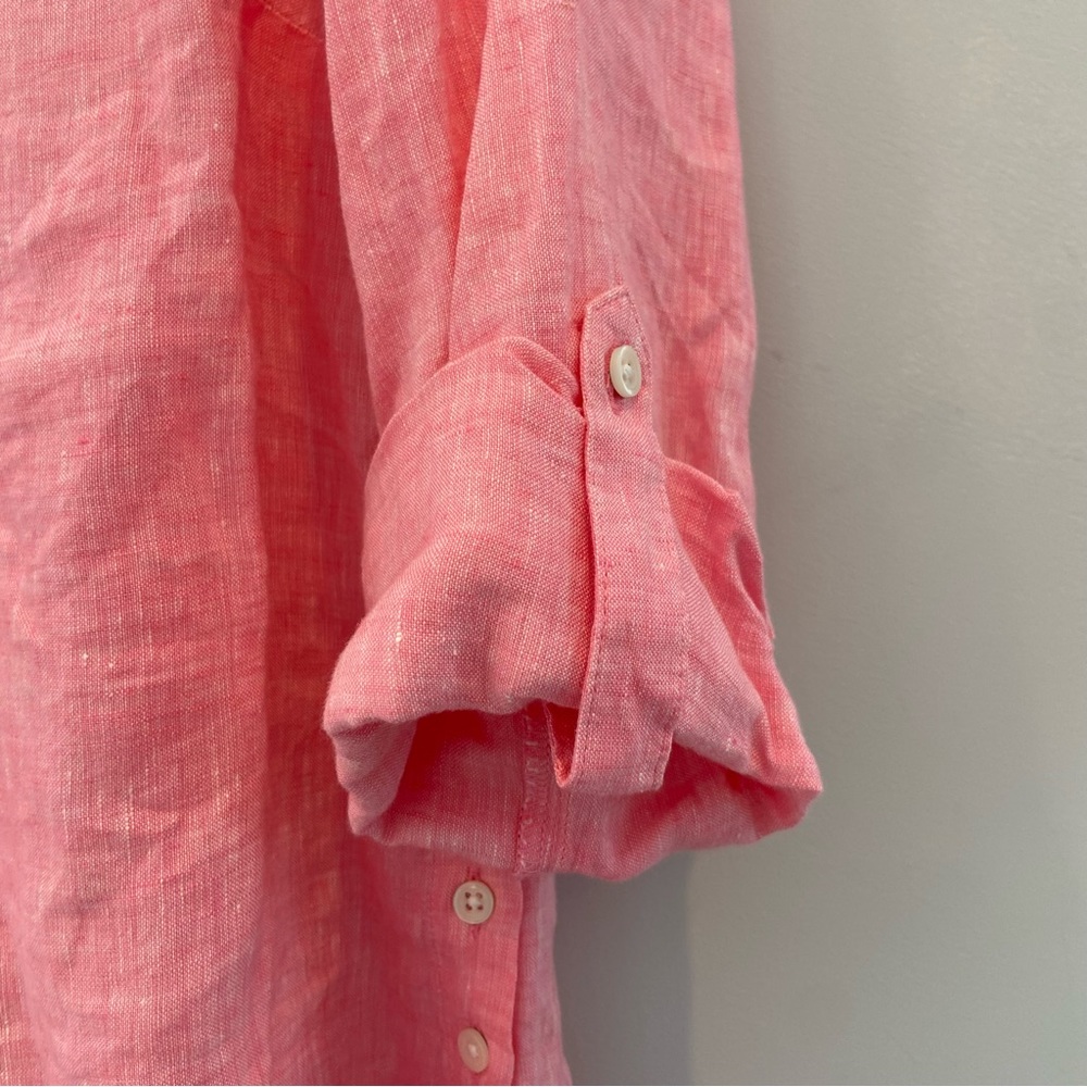 Talbots Linen Popover 1/2 Button Down Tunic Top L… - image 5